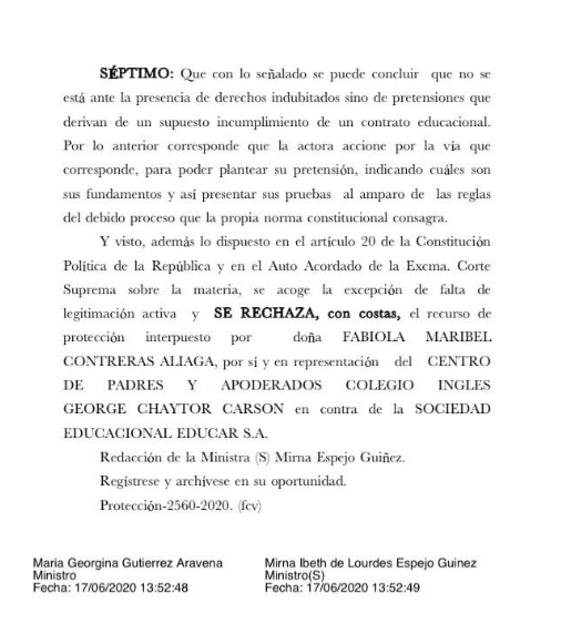 Resolución de Corte de Apelaciones. Resolución de Corte de Apelaciones.