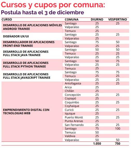 Cursos y cupos por comuna. Cursos y cupos por comuna.