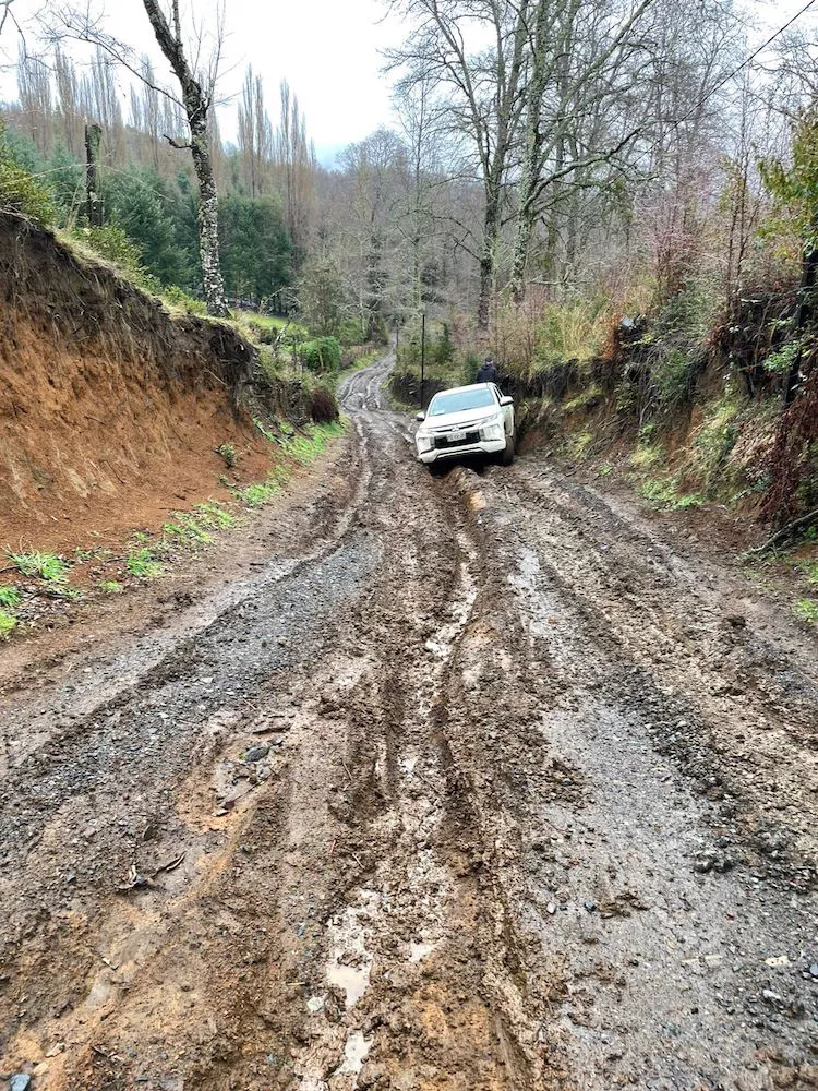 Caminos en mal estado Pucon 2