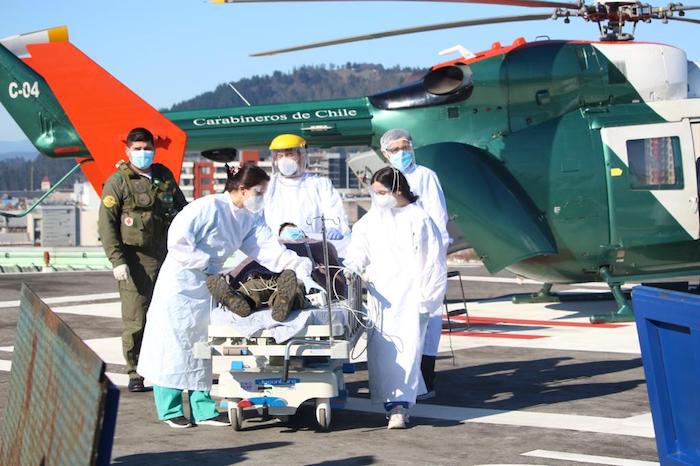 Llegada Carabineros al hospital