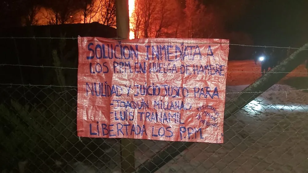 Lienzo dejado en Galletue