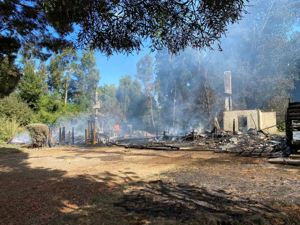 Confirman ataque incendiario a vivienda de familia Luschinger en Vilcún 