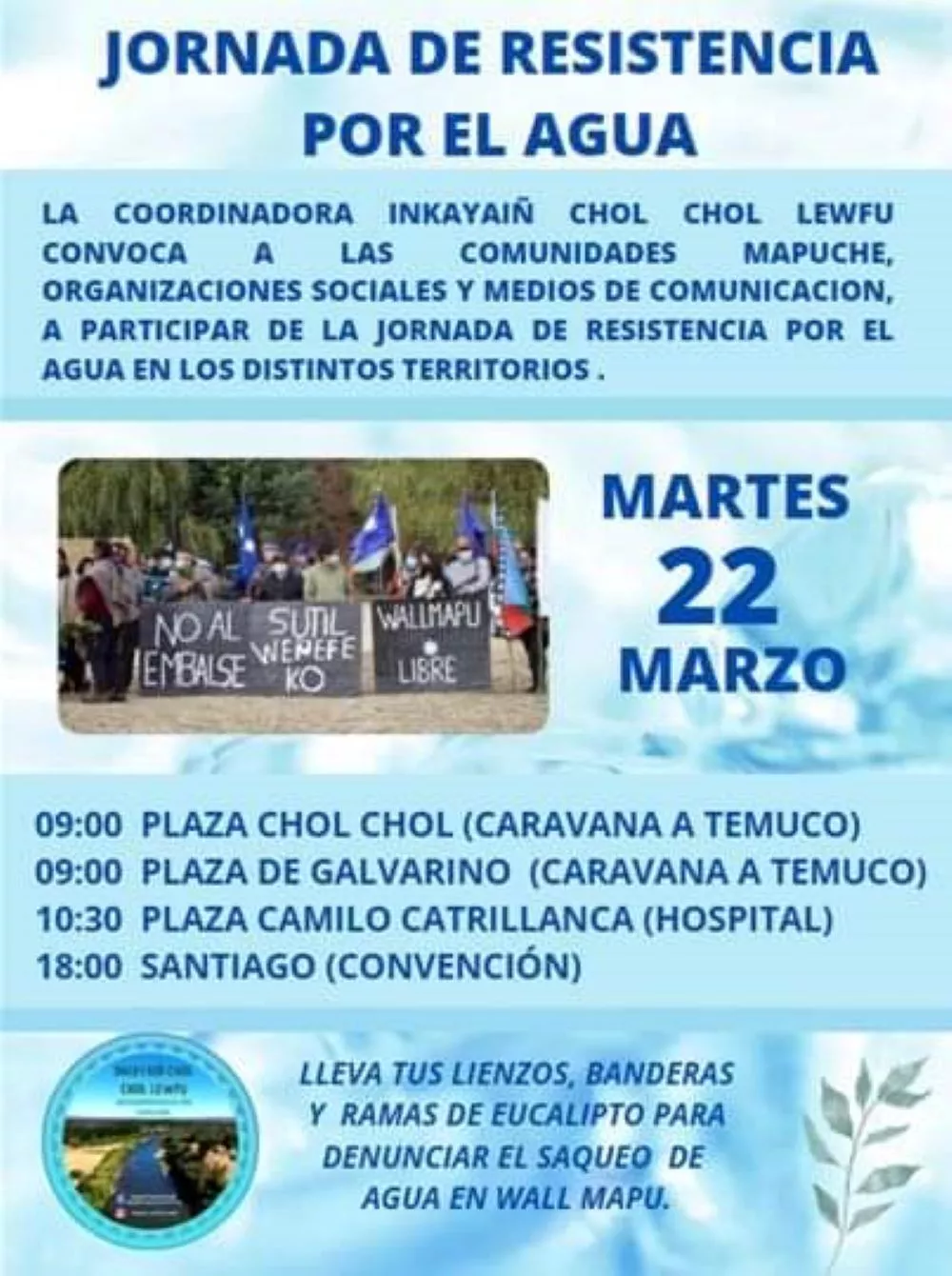 Convocatoria Marcha Agua