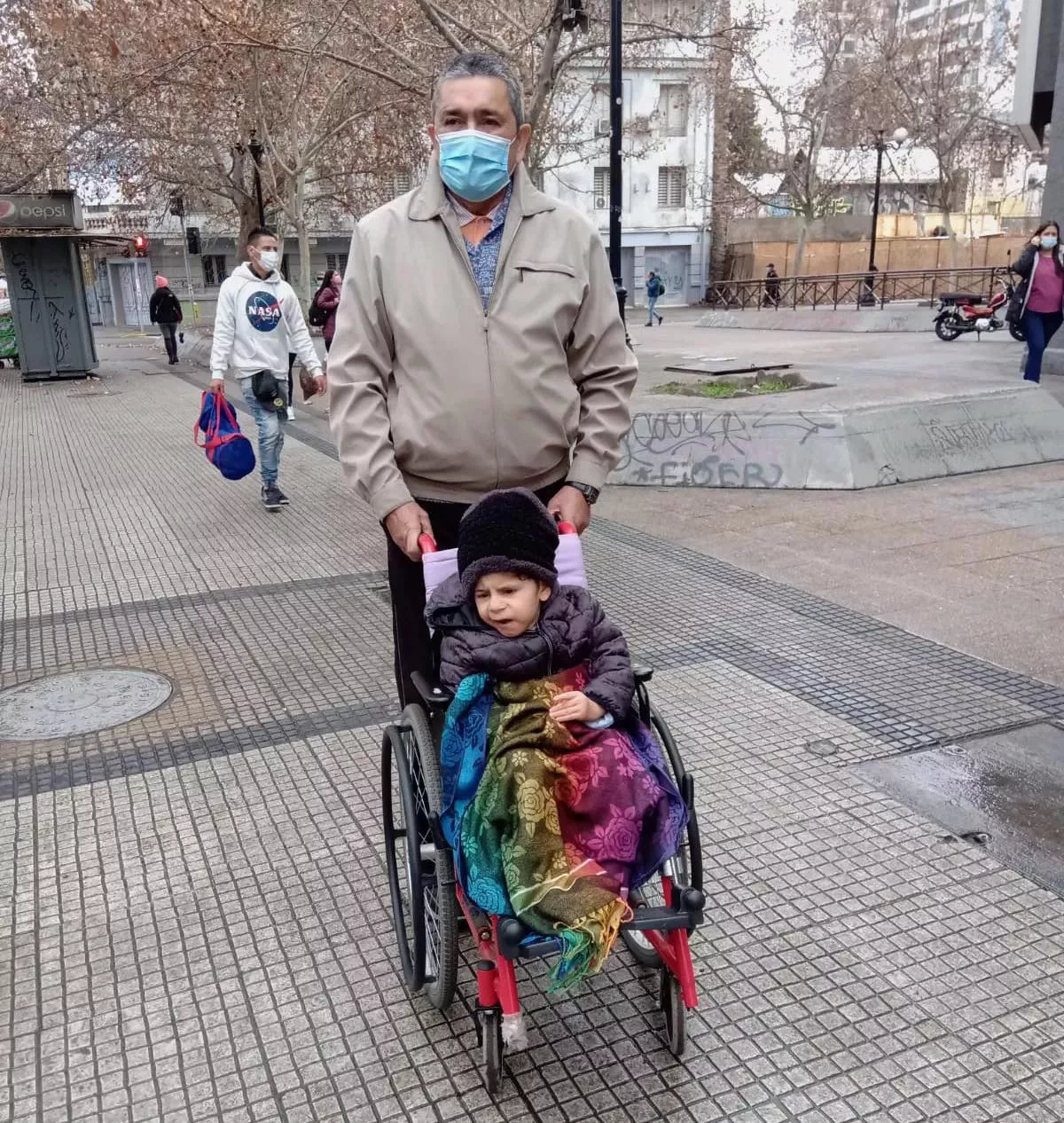 Matias Andrade y su abuelo