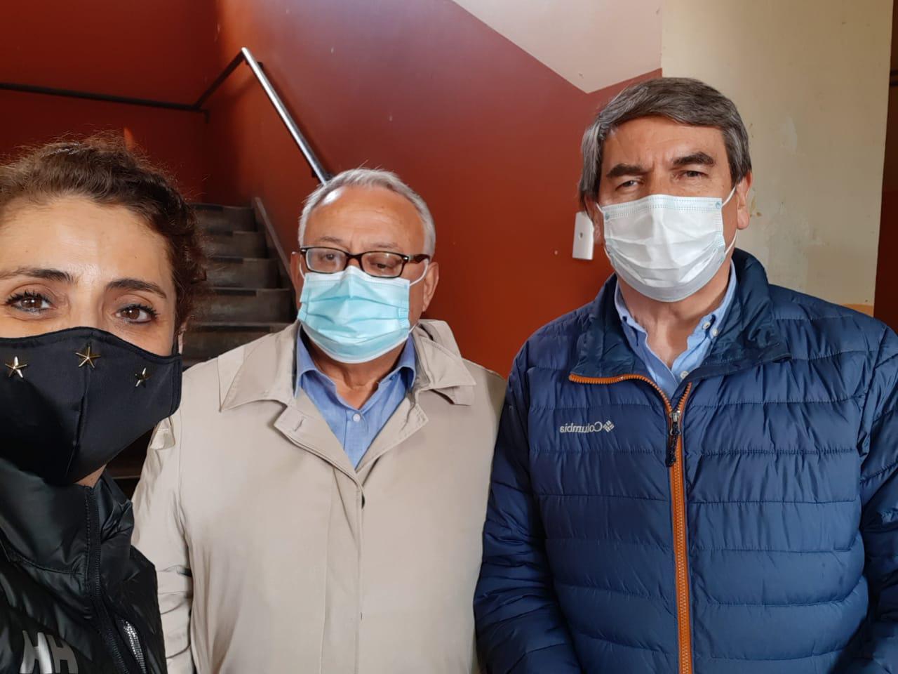 Leslie Gandulfo, Fredy Rivas y Mario Jorquera