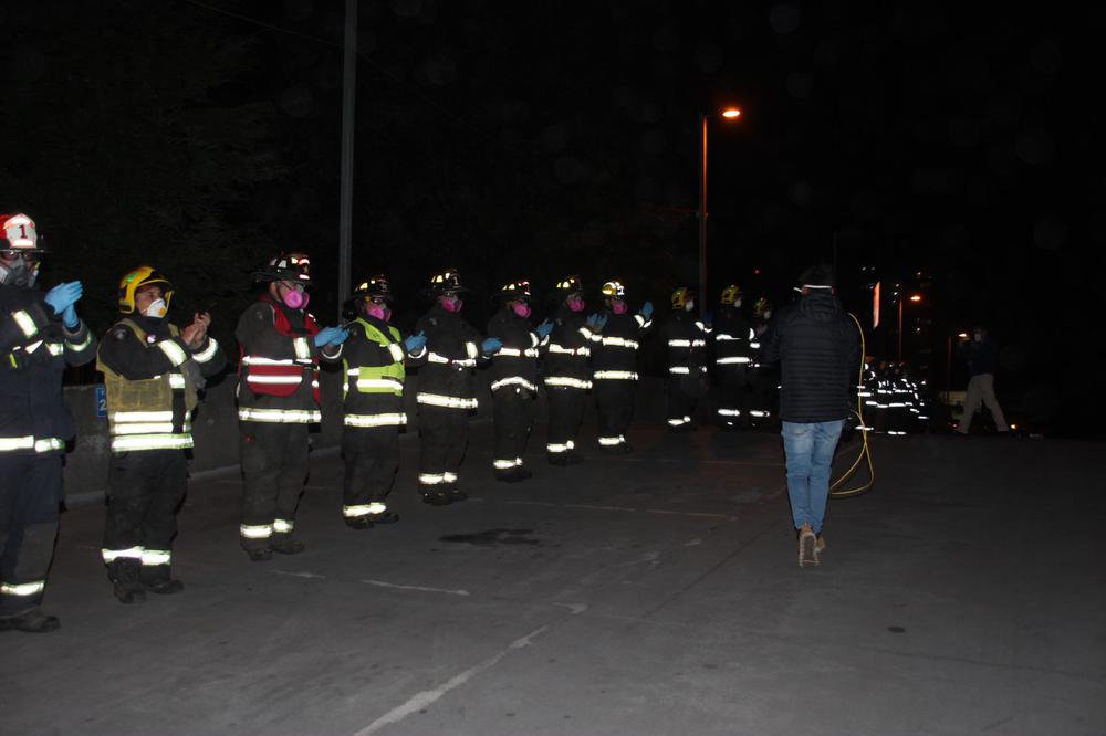 Fila de Cuerpo de Bomberos de Temuco.