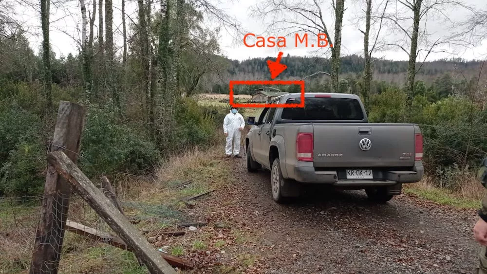 Lugar donde Elor Alarcon recibe disparo - fotografia AraucaniaDiario