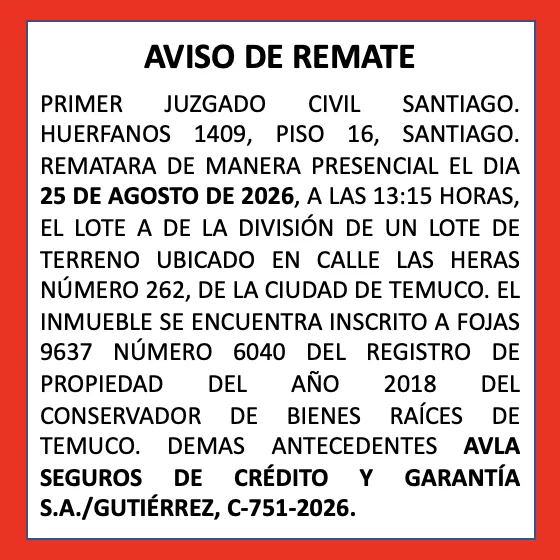AVISO REMATE 25 08 2026 SANTIAGO