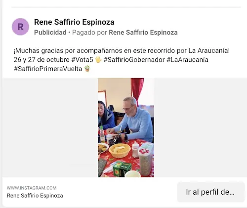 Publicidad Rene Saffirio hasta el 25 de octubre