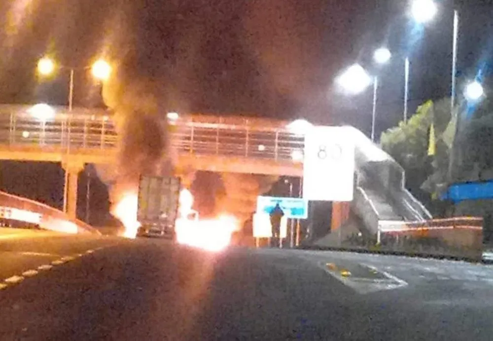 Atentado Camion y furgon Collipulli