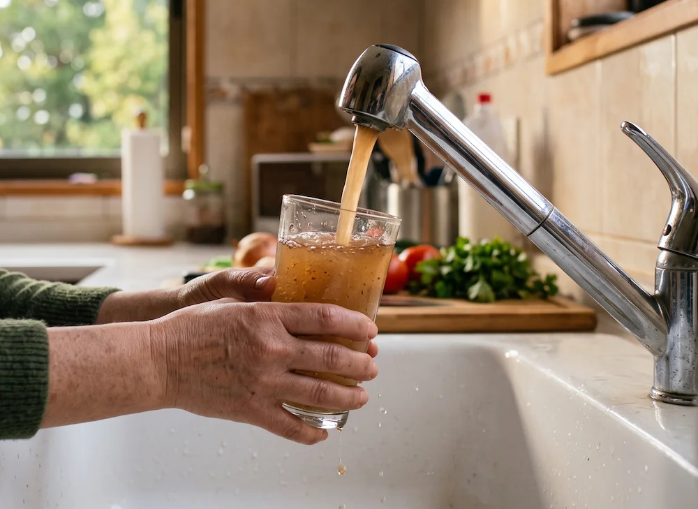 agua con sedimento