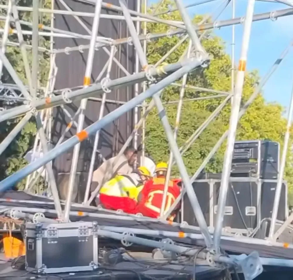 Escenario se desploma en Galvarino