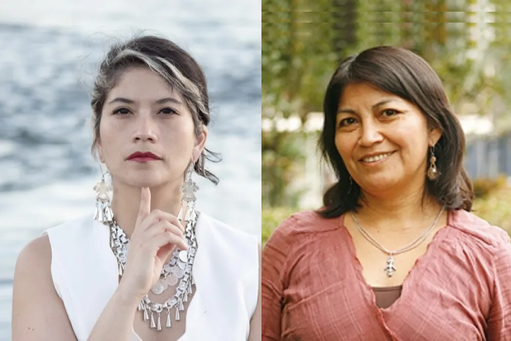 Ericka Nanco y Elisa Loncon