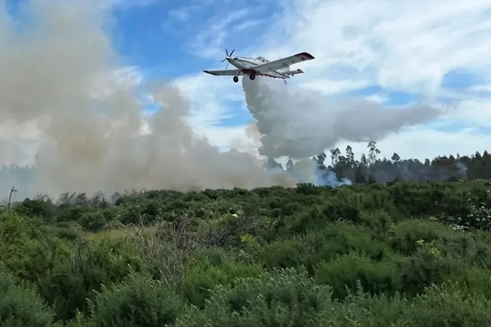 Incendios agricolas en La Araucania