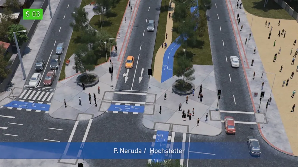 Avenida Pablo Neruda con Hoschtetter
