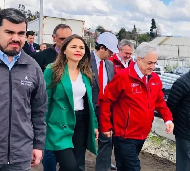 Seremi de Bienes Nacionales con el expresidente Sebastian Pinera