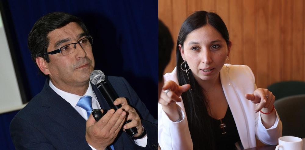 Karin Mella y alcalde Ricardo Sanhueza