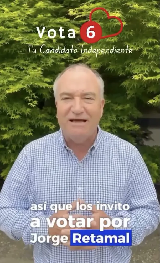Andres Molina pide votar por Jorge Retamal