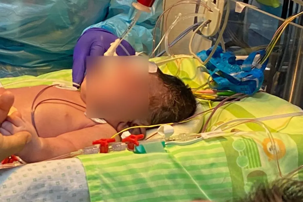Recien nacido fallecido en el Hospital Hernan Henriquez Aravena - publicada con autorizacion de la familia