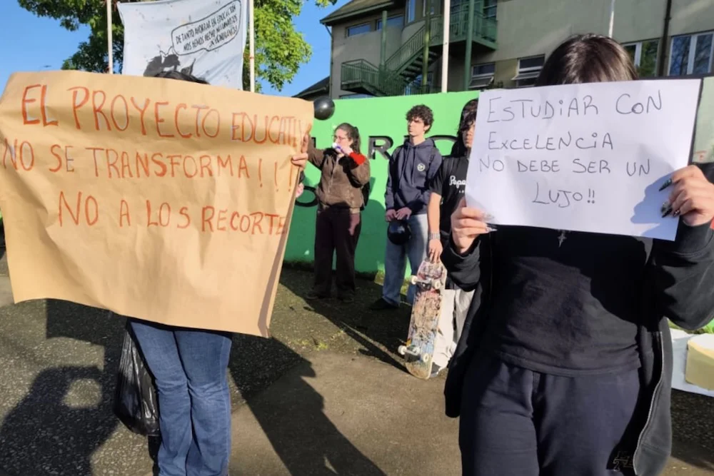 Protesta en el Liceo Bicentenario de Temuco