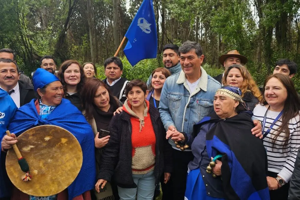 Franco Parisi en comunidad mapuche