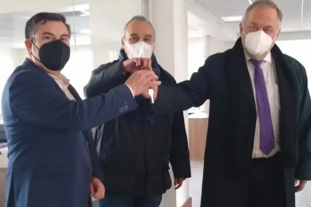 Rector Eduardo Hebel e Ismael Toloza de FUDEA