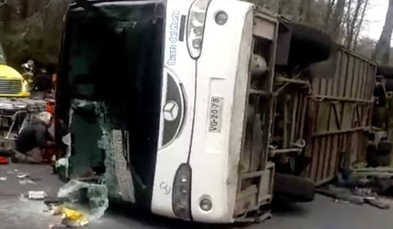 Volcamiento en Curacautín 04-10-2019.