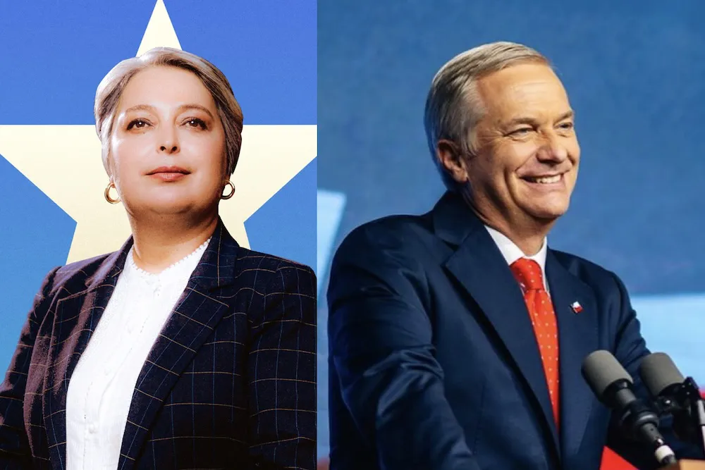 Candidatos Jeannette Jara y Jose Antonio Kast