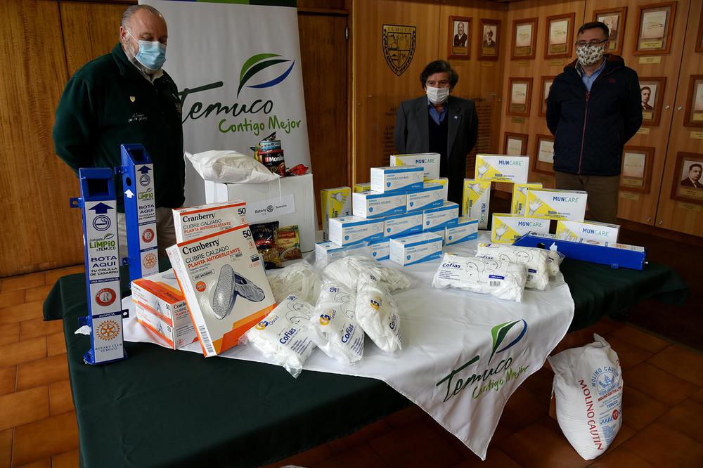 Insumos donados a la Municipalidad.