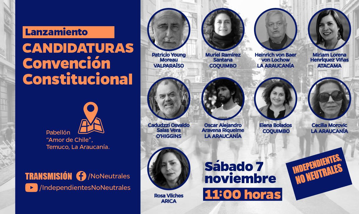 En La Araucania Se Presenta A Los Primeros Candidatos Independientes A La Constituyente