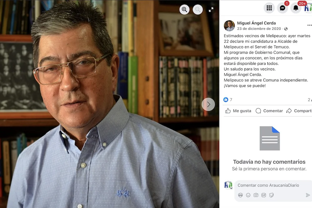 Miguel Angel Cerda - excandidato a alcalde por Melipeuco