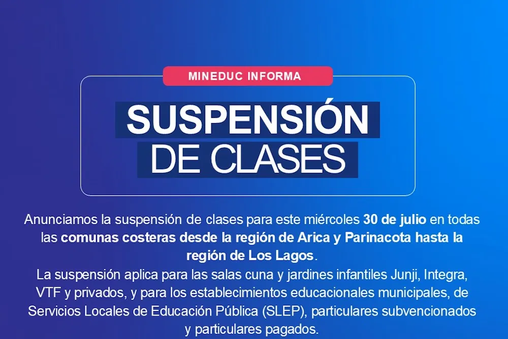 Suspension de clases comunas costeras Araucania precaucion de Tsunami
