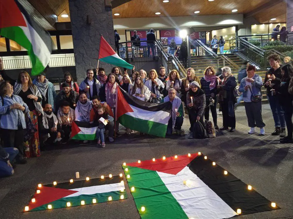 Manifestacion Palestina Portal Temuco