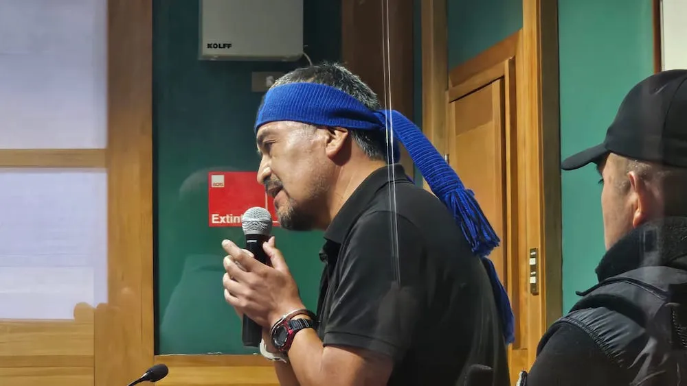 Hector Llaitul declara esposado