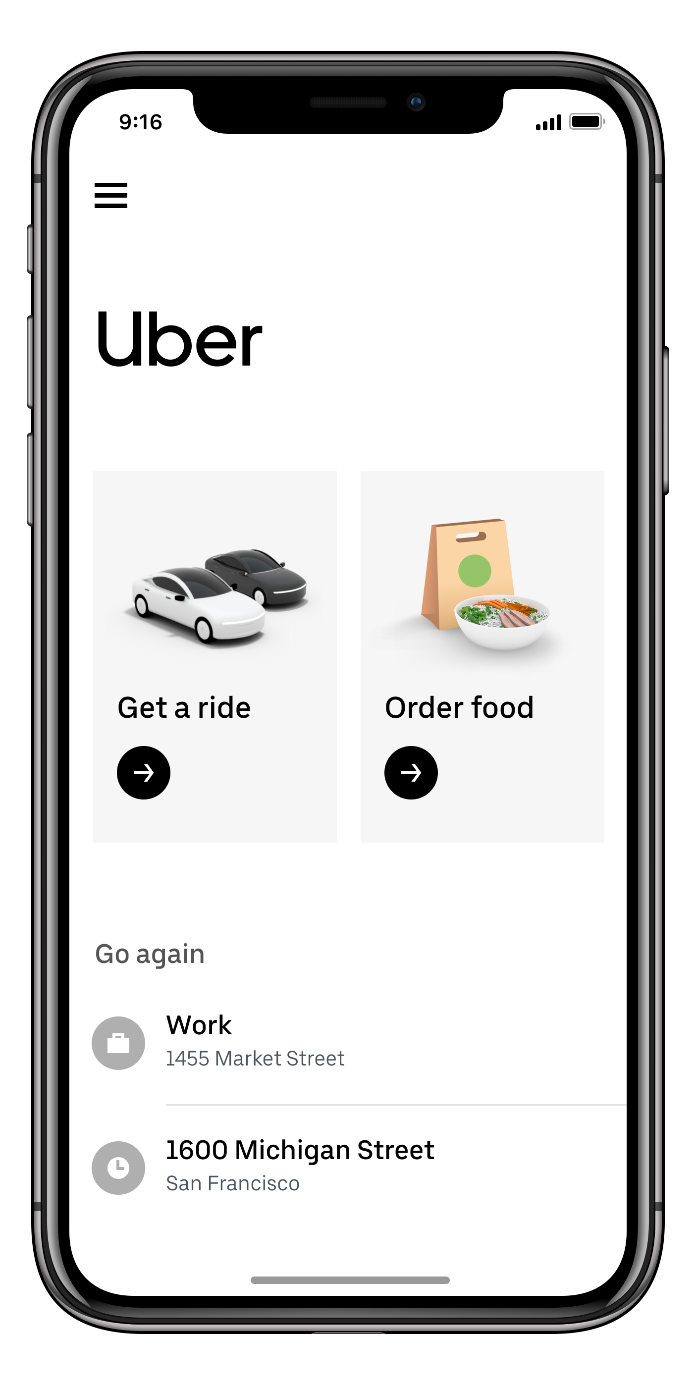 Uber nueva app