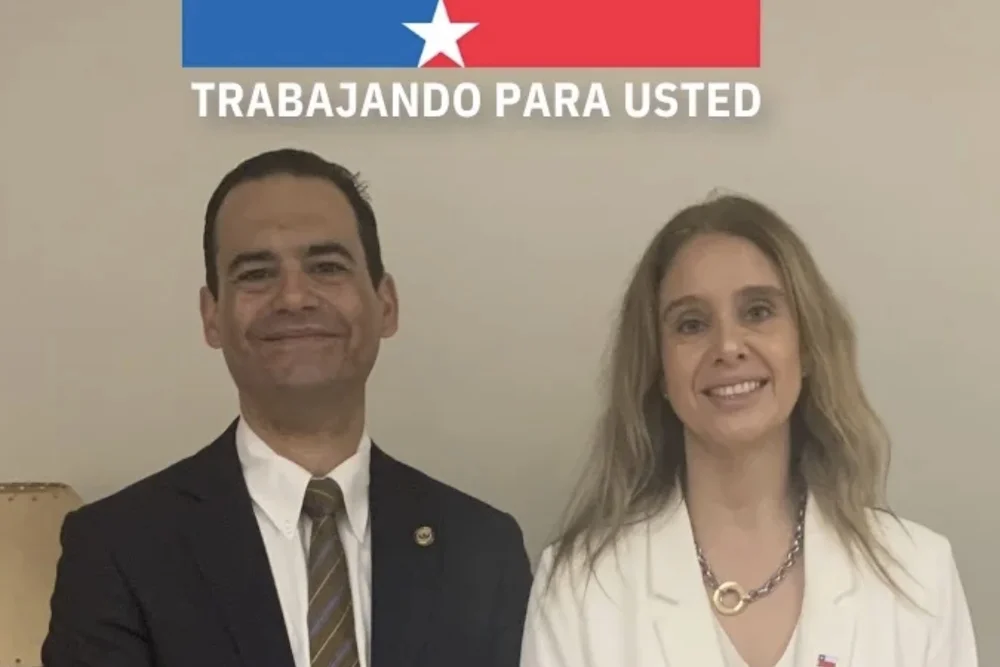 Seremi de Justicia Stephanie Caminongo con el fiscal regional Roberto Garrido