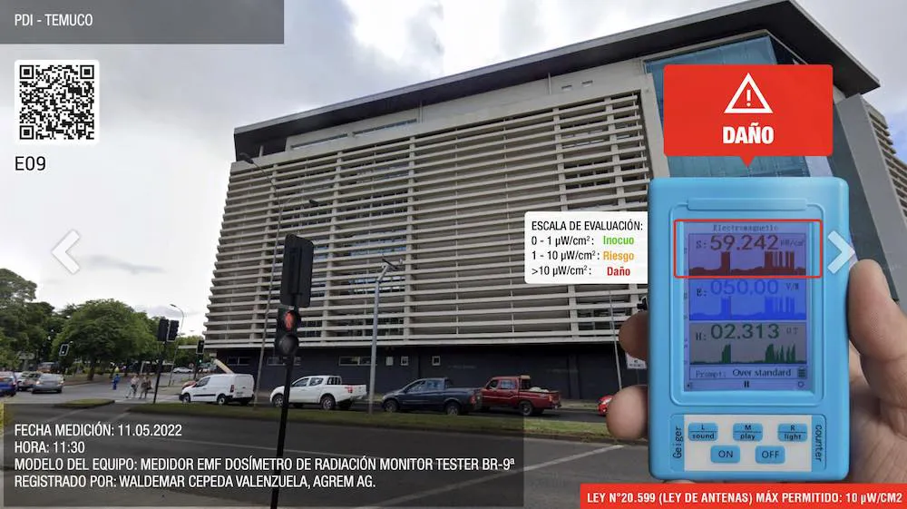 Medicion radiacion PDI Temuco