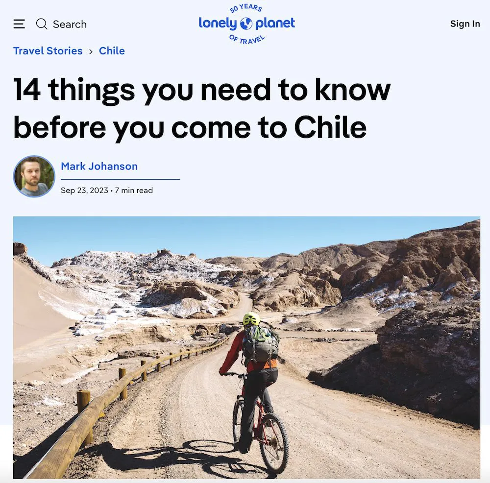 Lonely Planet Chile