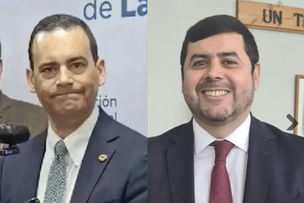 Fiscal Regional Roberto Garrido y ex fiscal regional Cristian Paredes