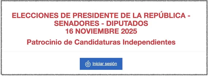 Patrocinar candidatura a Presidente o parlamentario
