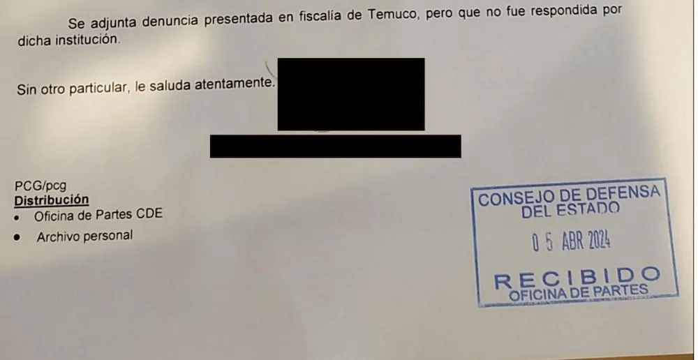 Denuncia Consejo de Defensa del Estado