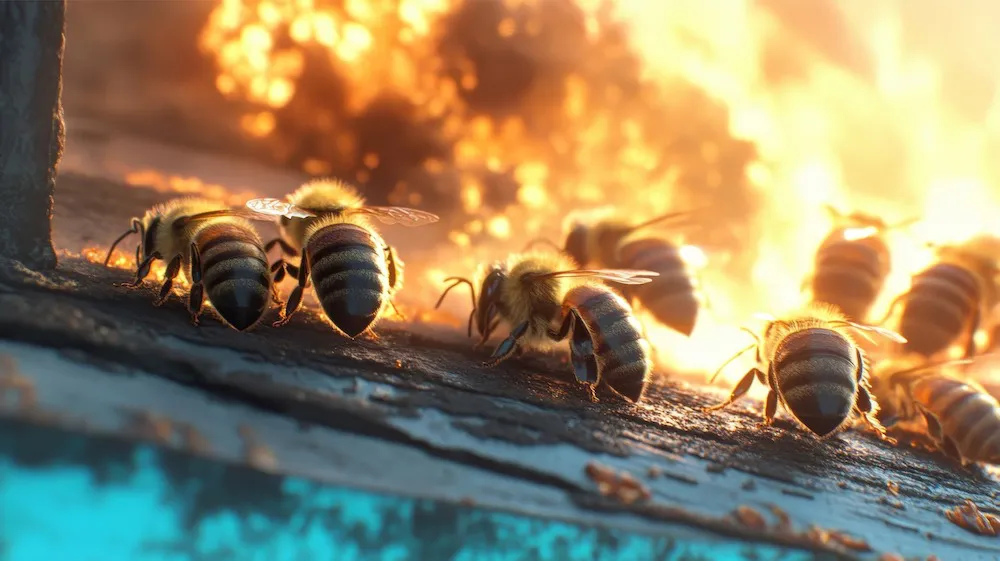 Abejas en fuego