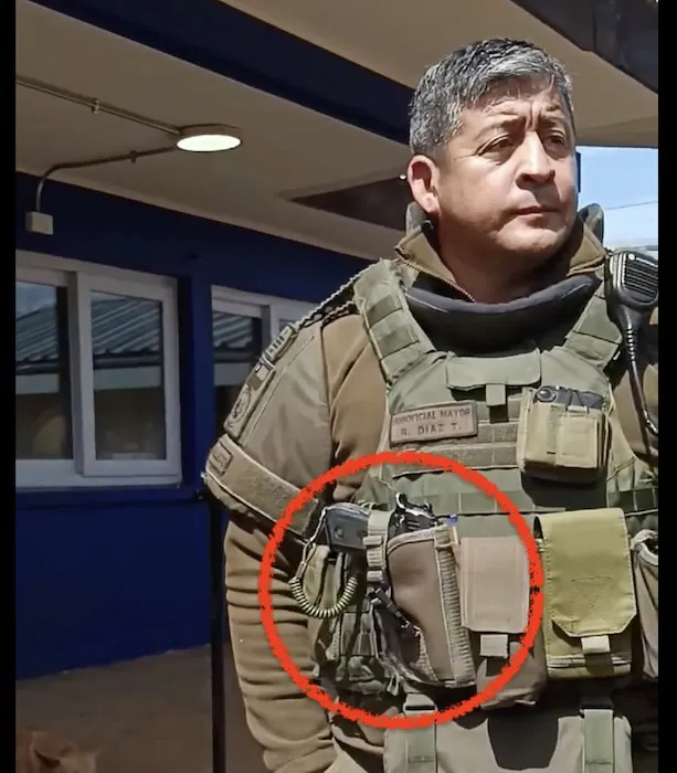 Suboficial mayor de Carabineros en jardin infantil de Temulemu