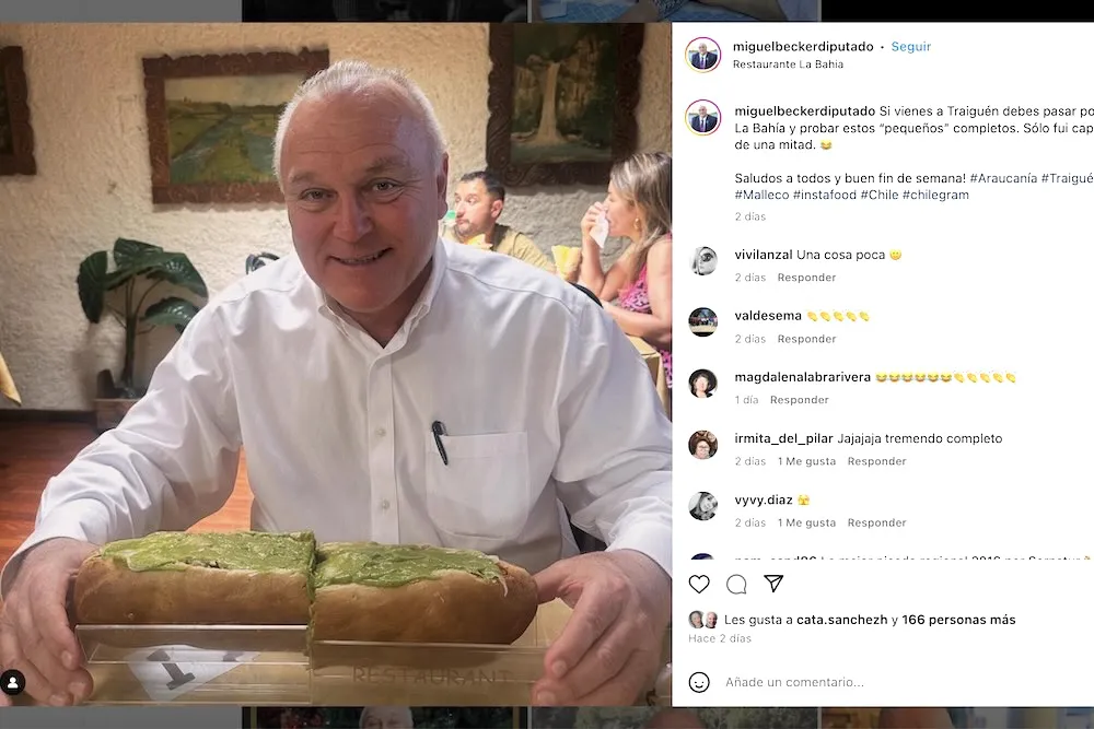 Miguel Becker en restaurant La Bahia - Traiguen