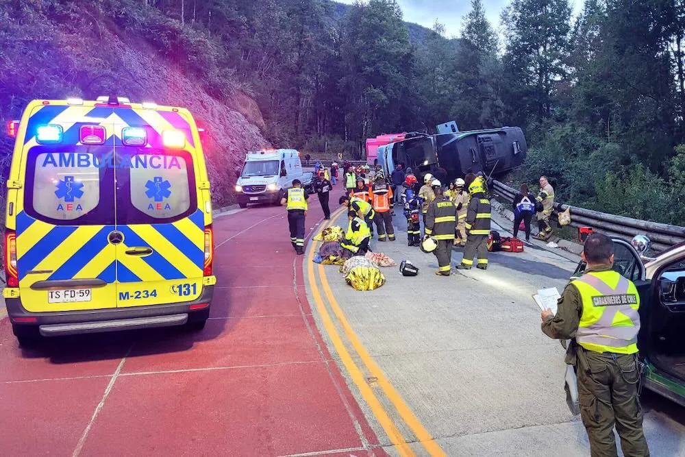 Accidente cuesta Los Aniques - Conaripe - Liquine