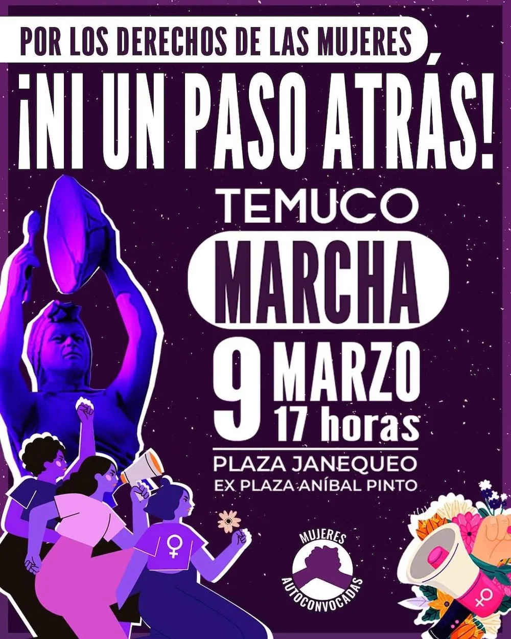 Afiche marcha 8M - Temuco