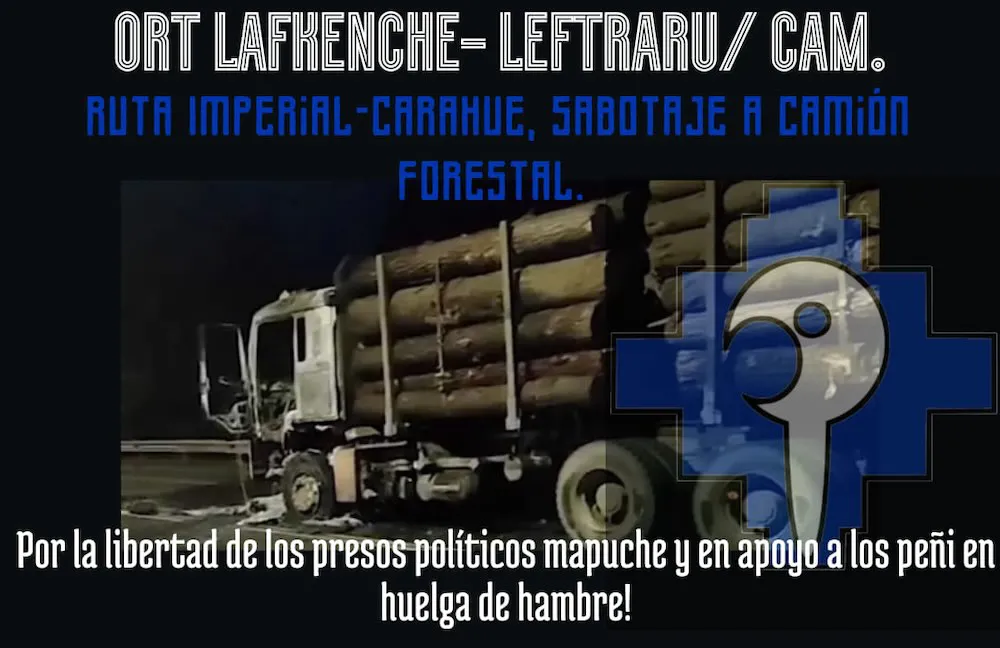 La CAM se adjudica atentado en Nueva Imperial