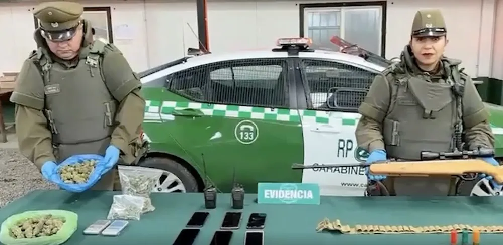 Incautacion de armas y droga en Lolenco