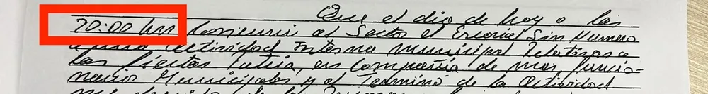 Denuncia de Cuminao ante Carabineros