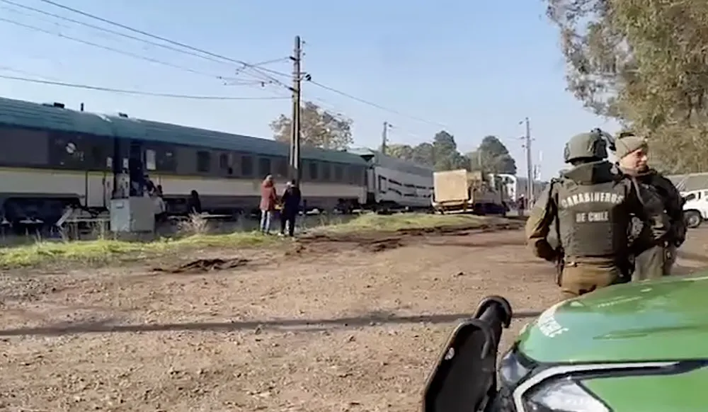 Tren descarrilo en Mininco